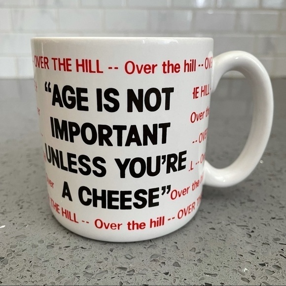 Vintage 1980's "Age Is Not Important...Cheese" Mug - Picture 3 of 8
